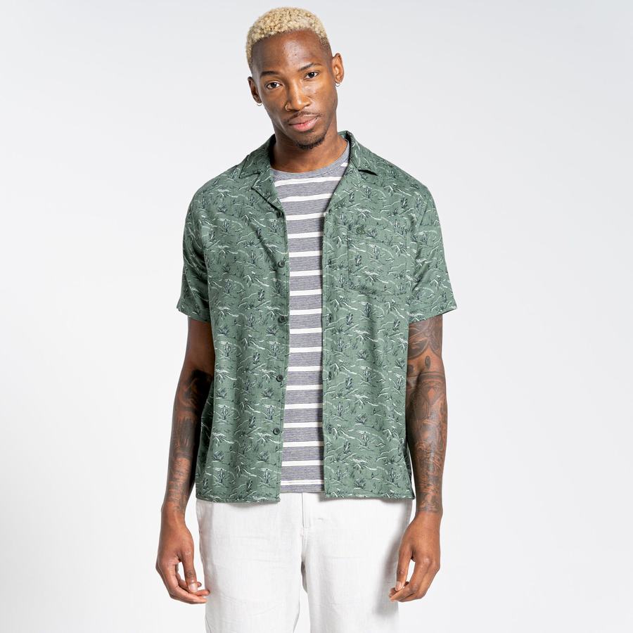 Chemises Craghoppers Nosibotanical Hula Corta Sleeved Homme Vert | XBQ4697SR