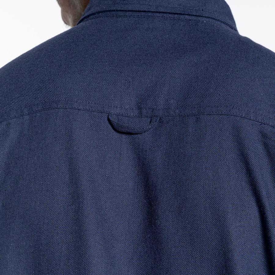 Chemises Craghoppers Nosibotanical Lagarto Long Sleeved Homme Bleu Bleu Marine | PSO1828WJ
