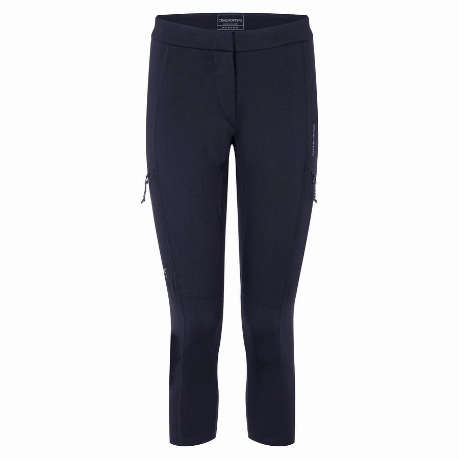 Leggings Craghoppers Dynamic Cropped Femme Bleu Marine | SGD1121LA