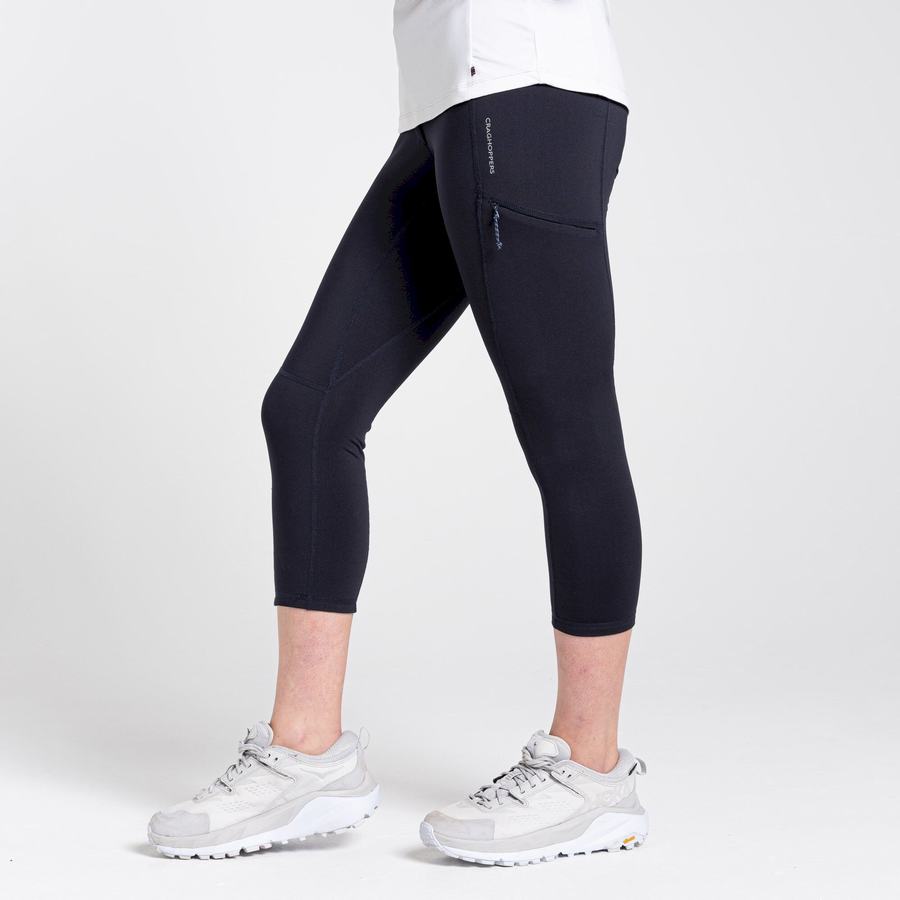 Leggings Craghoppers Dynamic Cropped Femme Bleu Marine | SGD1121LA