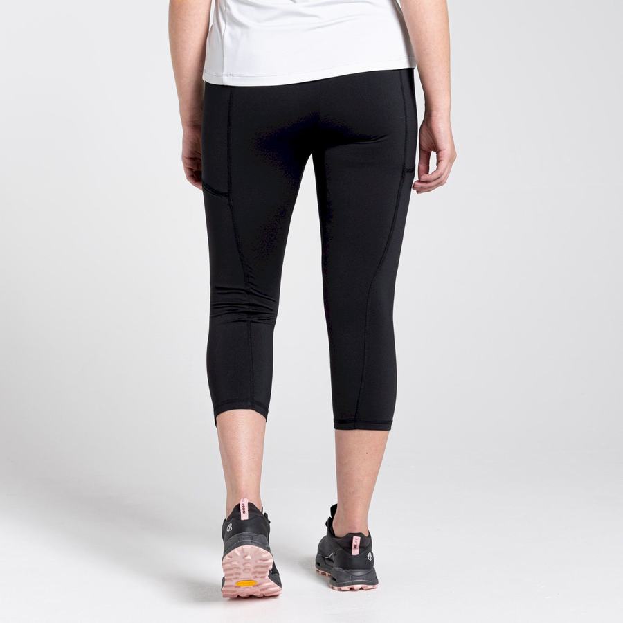 Leggings Craghoppers Dynamic Cropped Femme Noir | TJS2428DX
