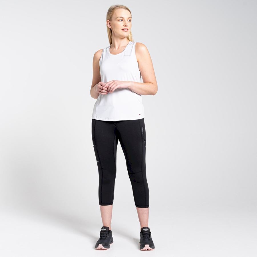 Leggings Craghoppers Dynamic Cropped Femme Noir | TJS2428DX