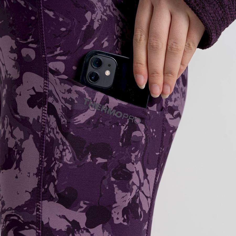 Leggings Craghoppers Kiwi Thermal Femme Violette | GYU7568FC