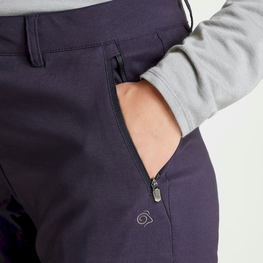 Pantalons Craghoppers Expert Kiwi Pro Stretch Femme Bleu Marine | SBG6956ZI
