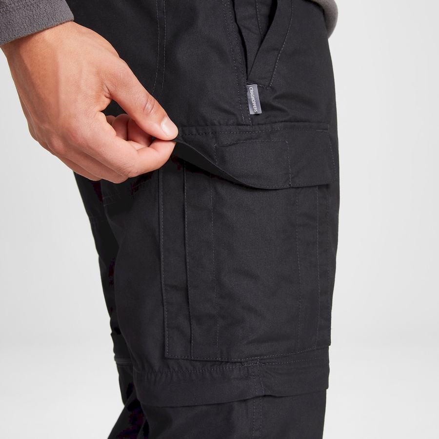 Pantalons Craghoppers Expert Kiwi Tailored Homme Noir | XSP1747YV
