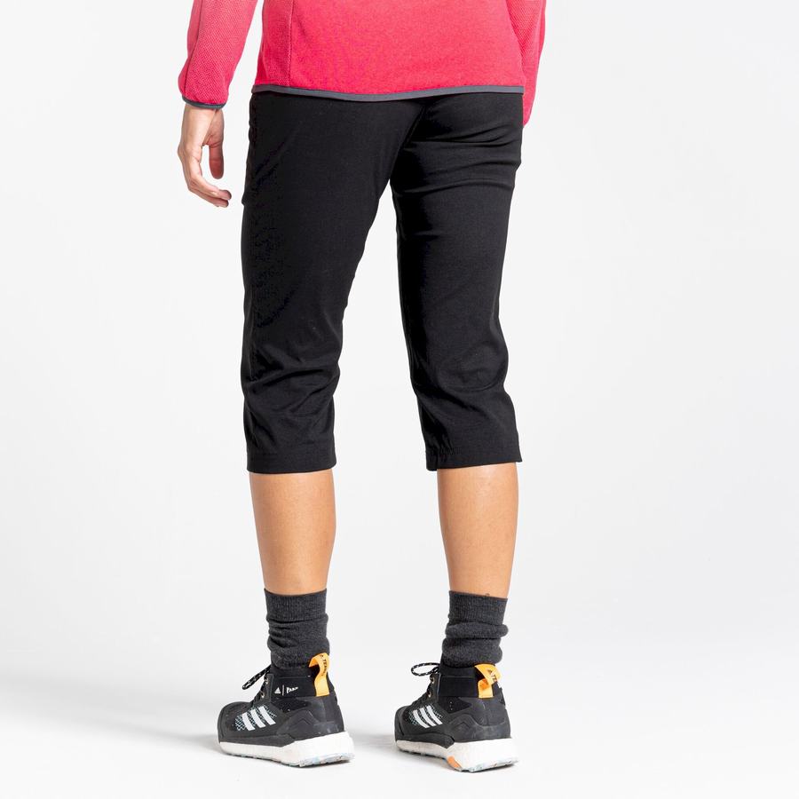 Pantalons Craghoppers Kiwi Pro II Crop Femme Noir | SCJ8553OD