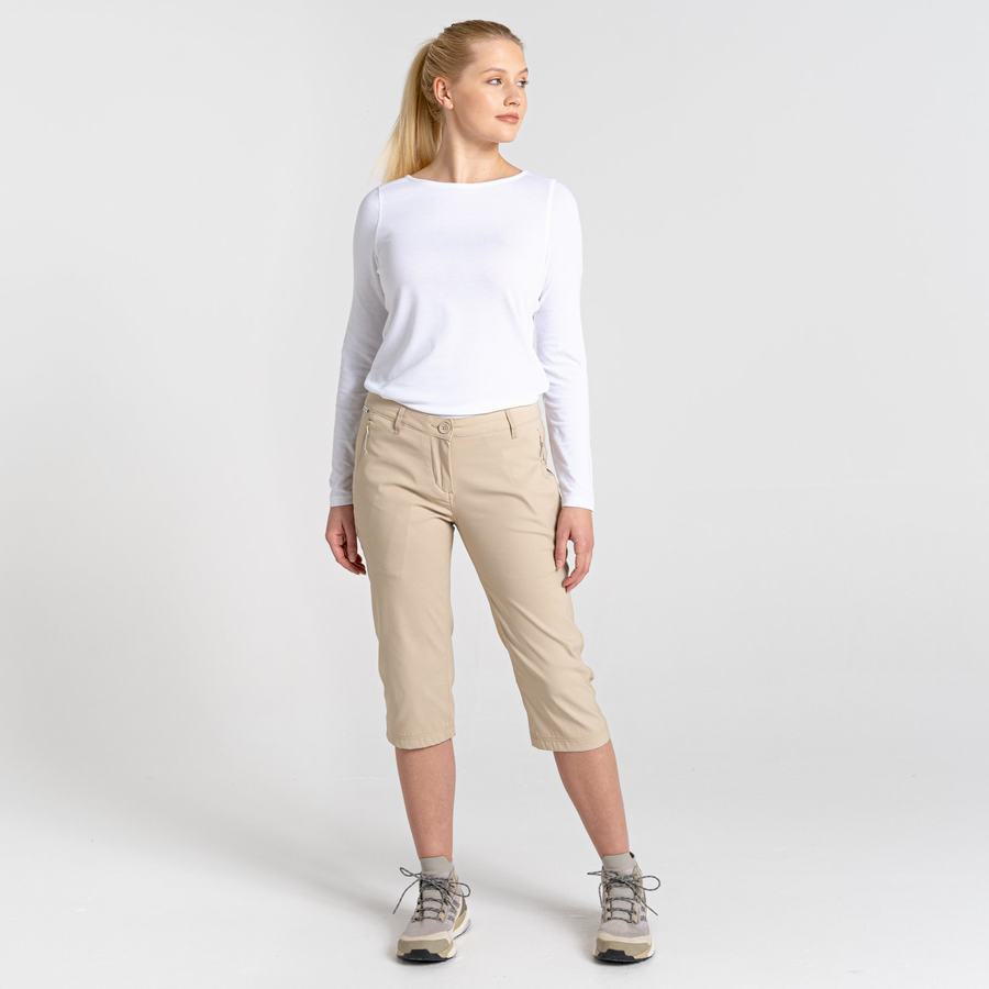 Pantalons Craghoppers Kiwi Pro II Crop Femme Marron | WAB1315HP
