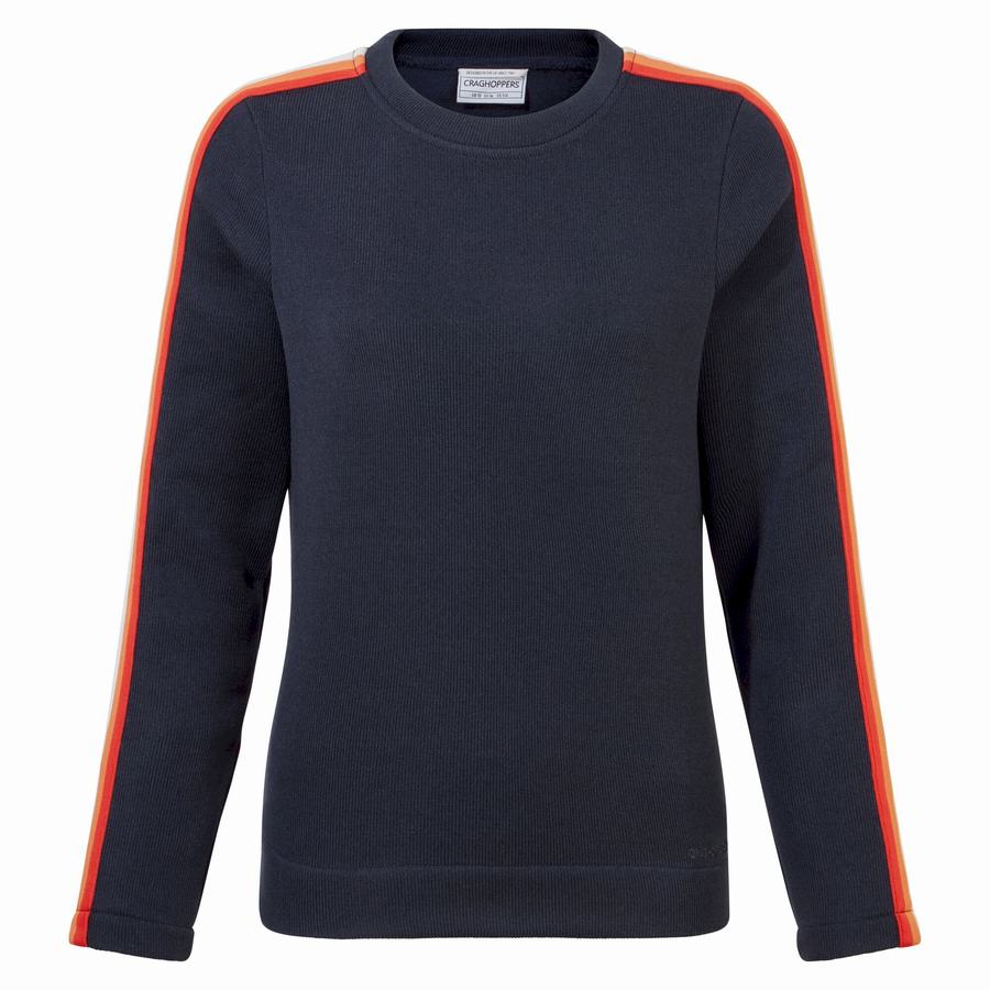 Sweats Craghoppers Pinalla Crew Neck Femme Bleu Bleu Marine | PLP7359WD