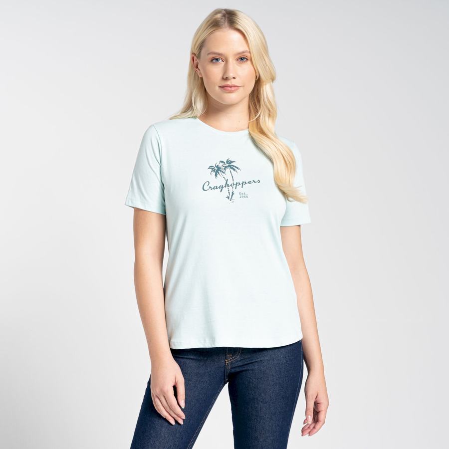 T Shirts Craghoppers Ally Corta Sleeved Femme Vert | HDU8875ZT