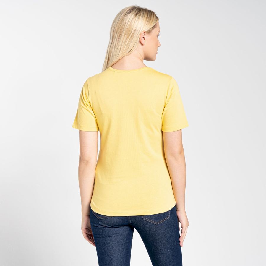T Shirts Craghoppers Ally Corta Sleeved Femme Jaune | ISL2867FW