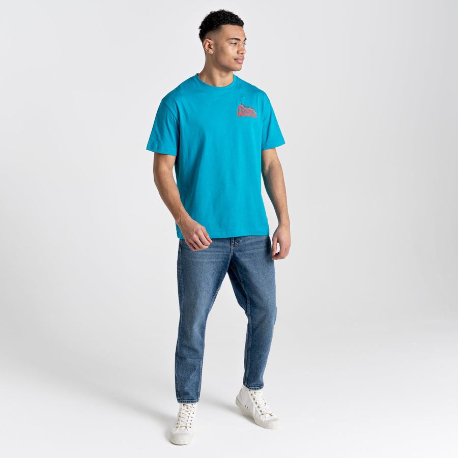 T Shirts Craghoppers Crosby Corta Sleeved Homme Bleu | REW6179GX