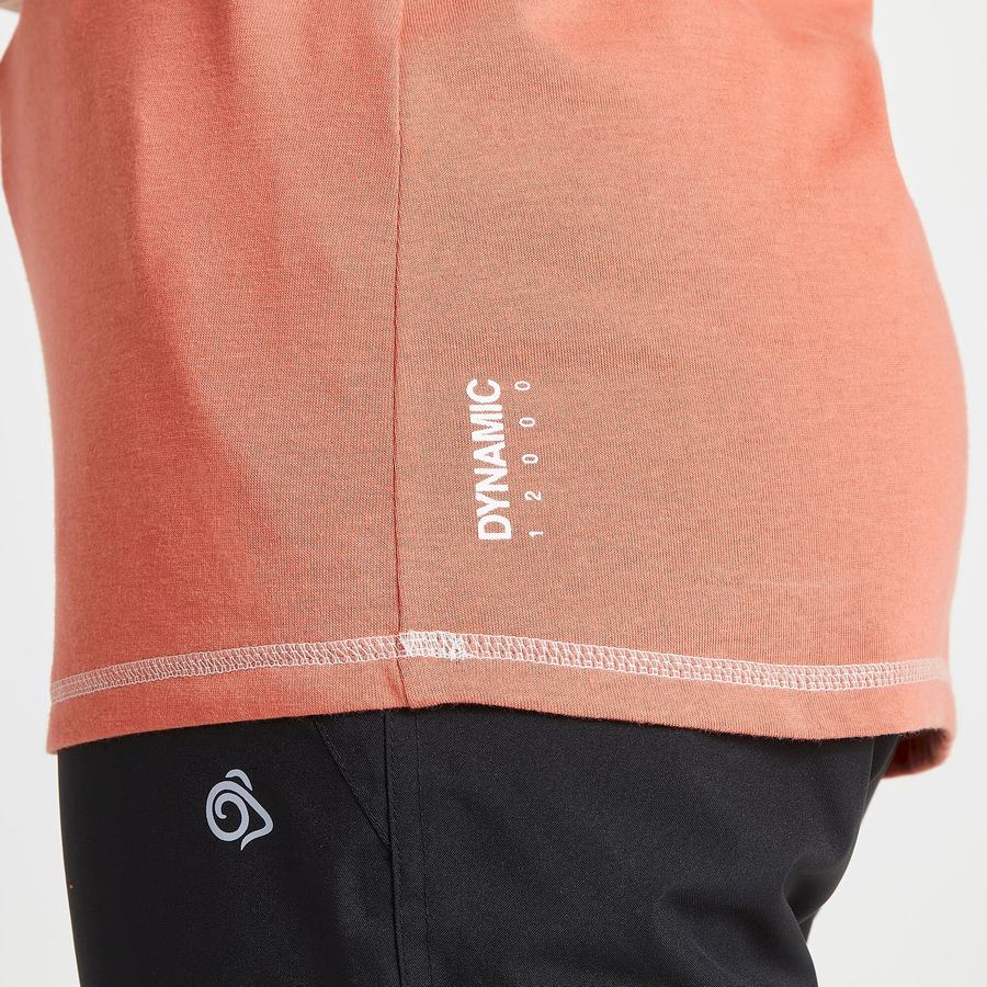 T Shirts Craghoppers Dynamic Corta Sleeved Warm Ginger Femme Orange | UPF7262NH