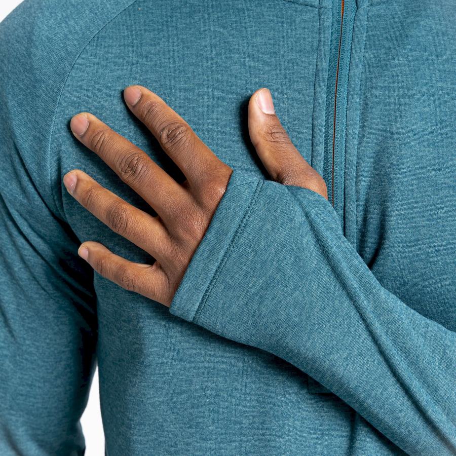 T Shirts Craghoppers Dynamic Encapuchonné Half Zip Top Homme Vert | NCA8531DE