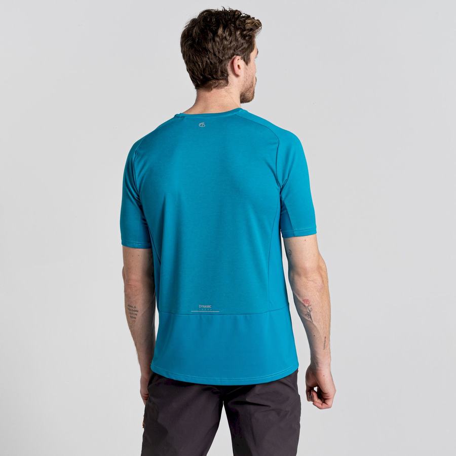 T Shirts Craghoppers Dynamic Pro Corta Sleeved Homme Bleu | FIJ158CC