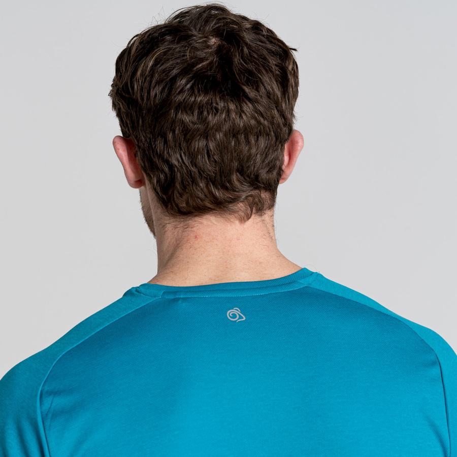 T Shirts Craghoppers Dynamic Pro Corta Sleeved Homme Bleu | FIJ158CC