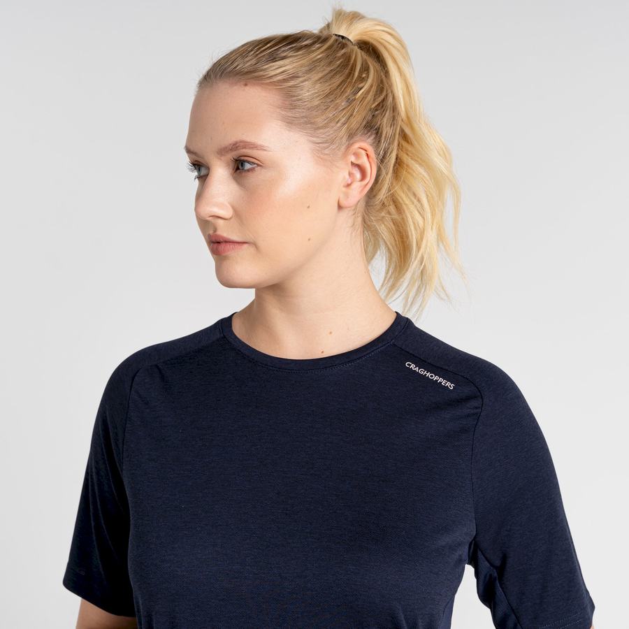 T Shirts Craghoppers Dynamic Pro Corta Sleeve Femme Bleu Bleu Marine | KKN7391YP