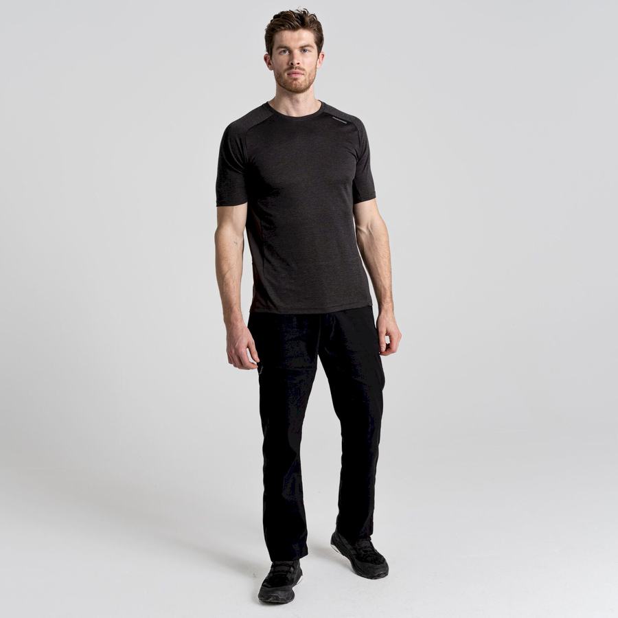 T Shirts Craghoppers Dynamic Pro Corta Sleeved Homme Noir | ZWE8551AG