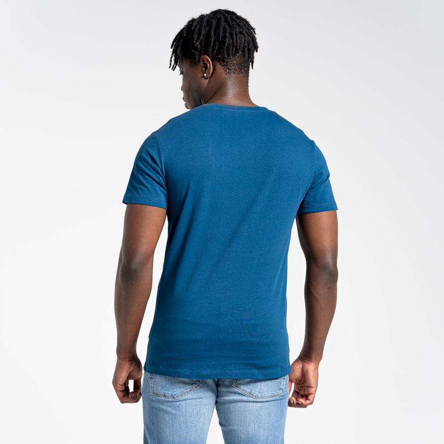 T Shirts Craghoppers Lugo Corta Sleeved Homme Bleu Marine Bleu | MCJ1947JU