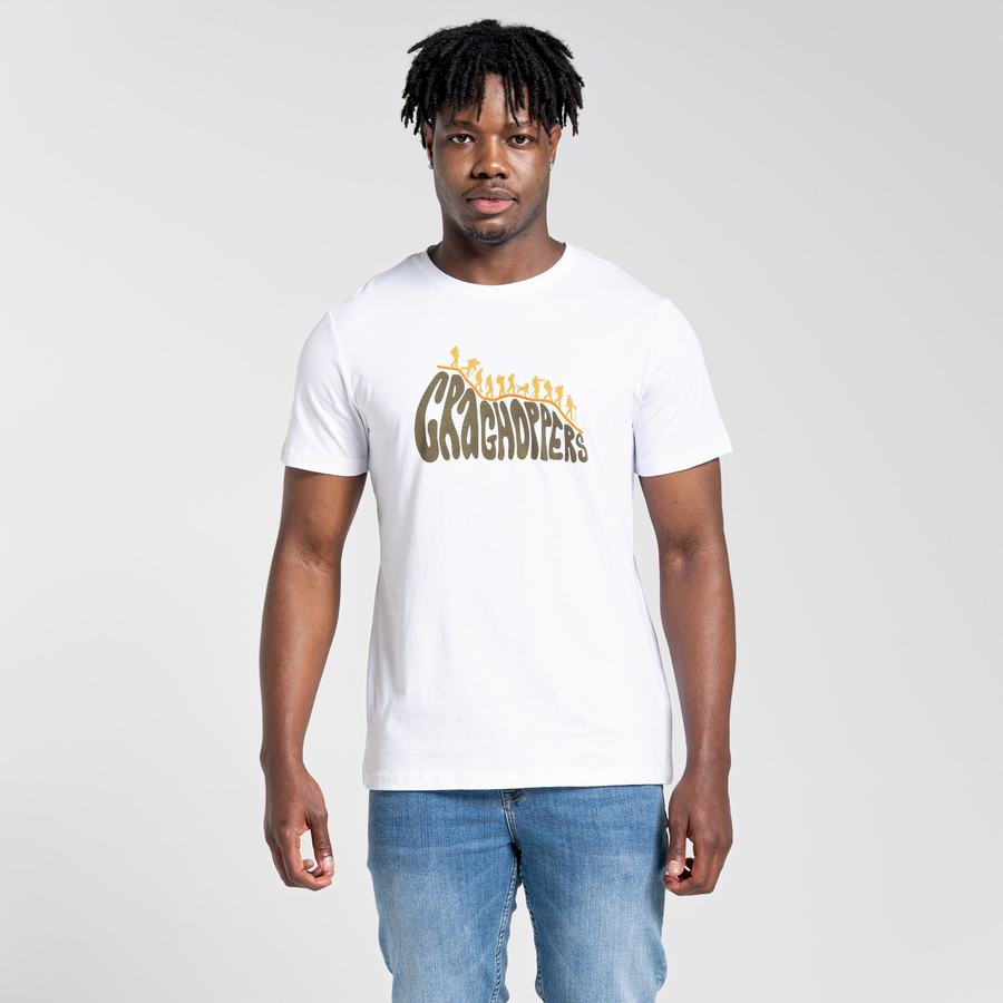 T Shirts Craghoppers Lugo Corta Sleeved Homme Blanche | RCW4160FR