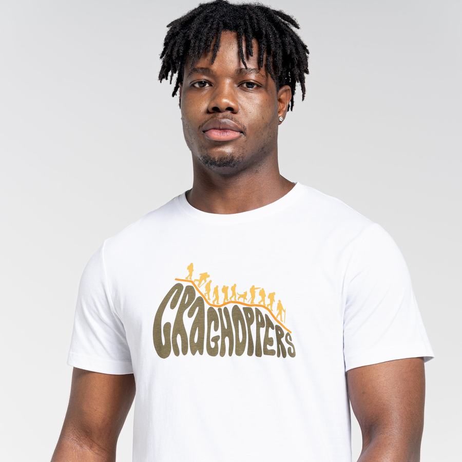 T Shirts Craghoppers Lugo Corta Sleeved Homme Blanche | RCW4160FR