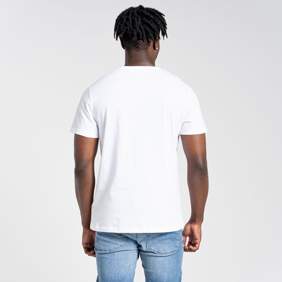 T Shirts Craghoppers Lugo Corta Sleeved Homme Blanche | RCW4160FR
