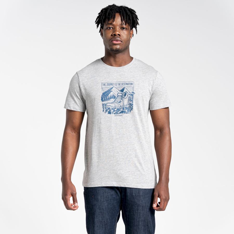 T Shirts Craghoppers Lugo Corta Sleeved Homme Grise | TGR2710KI