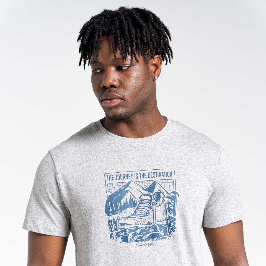 T Shirts Craghoppers Lugo Corta Sleeved Homme Grise | TGR2710KI