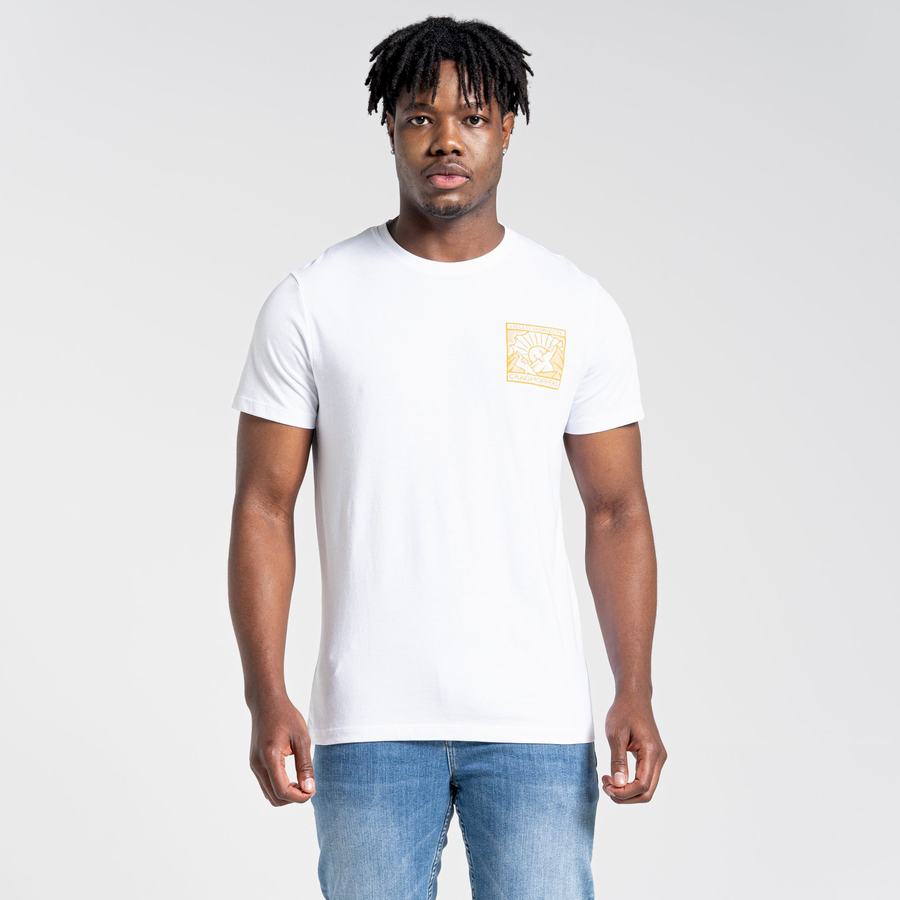 T Shirts Craghoppers Lugo Corta Sleeved Homme Blanche | VVU4712IY