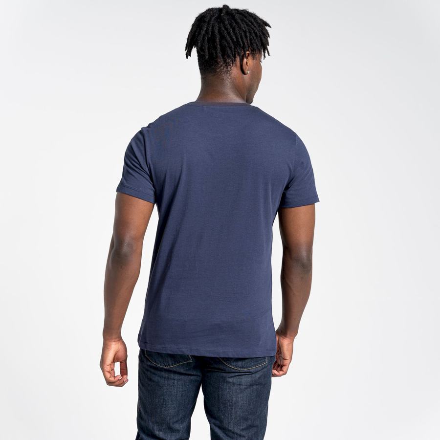 T Shirts Craghoppers Lugo Corta Sleeved Homme Bleu Bleu Marine Vert Clair | ZKU1241UC