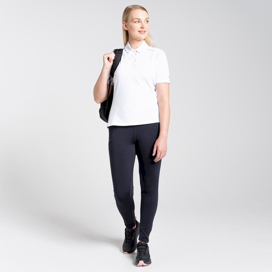 T Shirts Craghoppers NosiLife Corta Sleeved Polo Femme Blanche | YOX9487BS