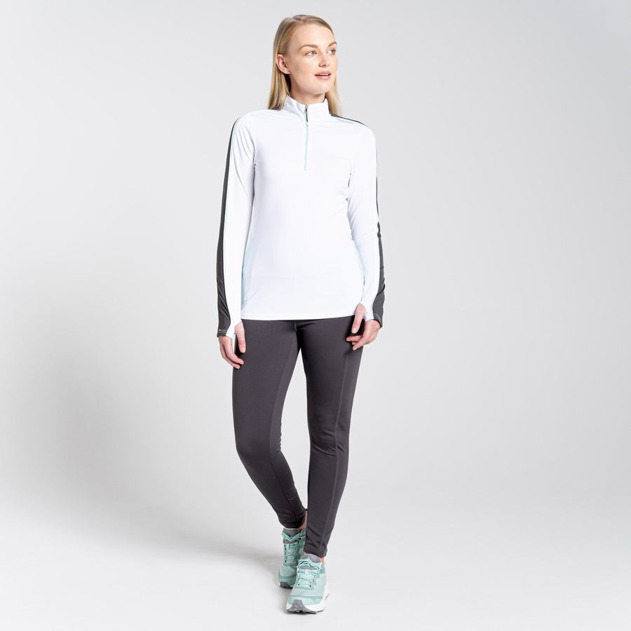 T Shirts Craghoppers NosiLife Marcella Long Sleeved Femme Blanche | QEY819LO