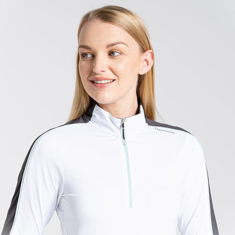 T Shirts Craghoppers NosiLife Marcella Long Sleeved Femme Blanche | QEY819LO