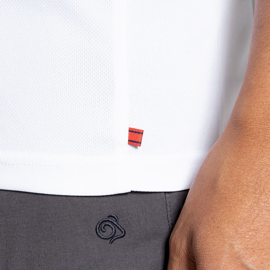 T Shirts Craghoppers NosiLife Pro Active Corta Sleeved Polo Homme Blanche | DYF7241SN
