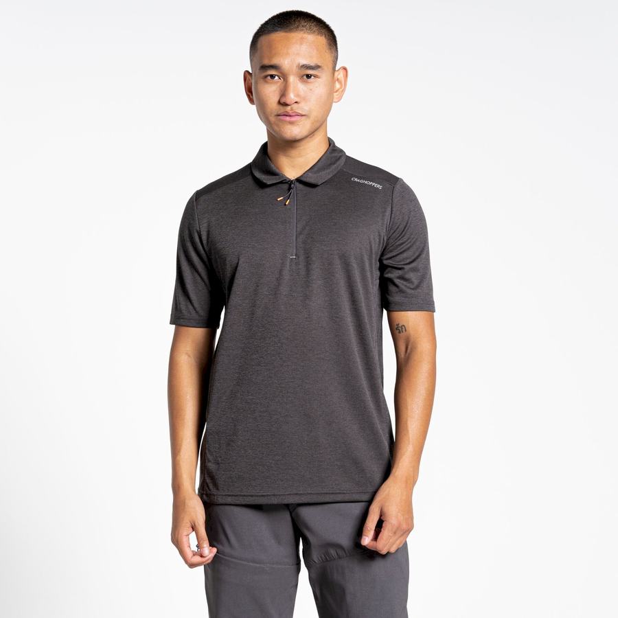 T Shirts Craghoppers NosiLife Pro Active Corta Sleeved Polo Homme Noir | JXF7412EE
