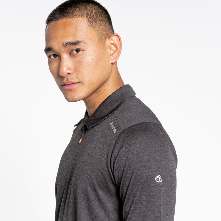 T Shirts Craghoppers NosiLife Pro Active Corta Sleeved Polo Homme Noir | JXF7412EE
