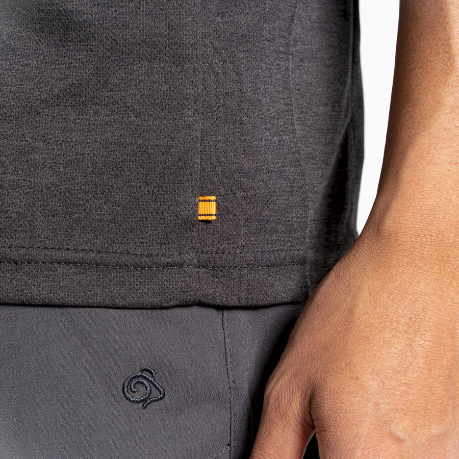 T Shirts Craghoppers NosiLife Pro Active Corta Sleeved Polo Homme Noir | JXF7412EE