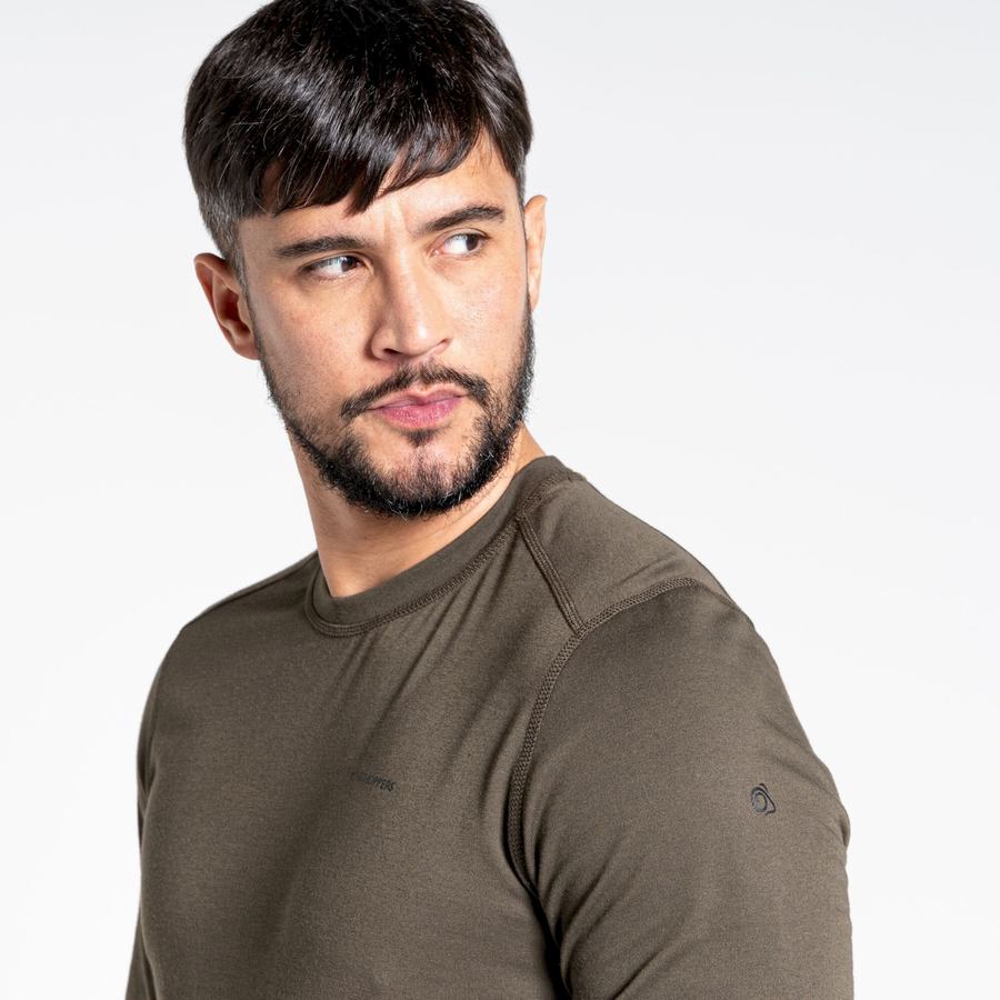 T Shirts Craghoppers NosiLife Talen Long Sleeved Homme Vert | KUT271YG