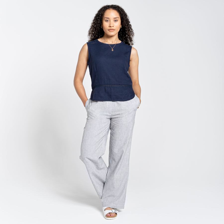 T Shirts Craghoppers Nosibotanical Bonita Vest Femme Bleu Bleu Marine | BWK8125PF