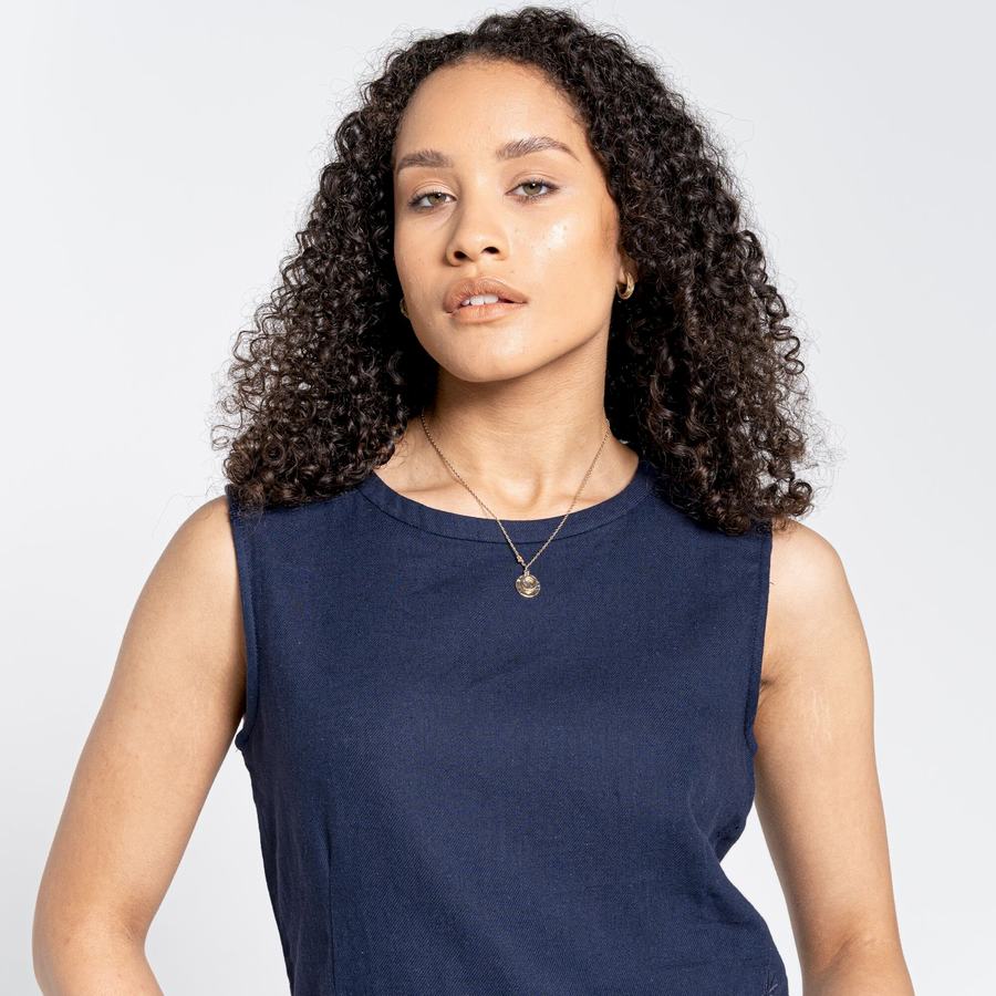 T Shirts Craghoppers Nosibotanical Bonita Vest Femme Bleu Bleu Marine | BWK8125PF