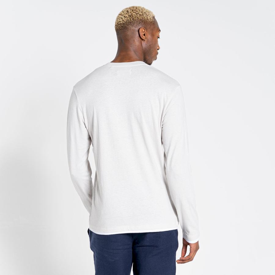 T Shirts Craghoppers Nosibotanical Coulter Long Sleeved Homme Argent | GIT868MW
