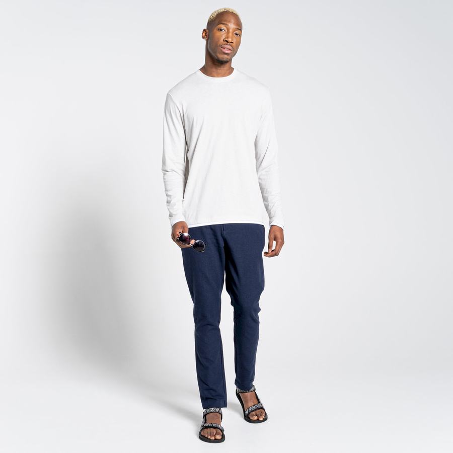 T Shirts Craghoppers Nosibotanical Coulter Long Sleeved Homme Argent | GIT868MW