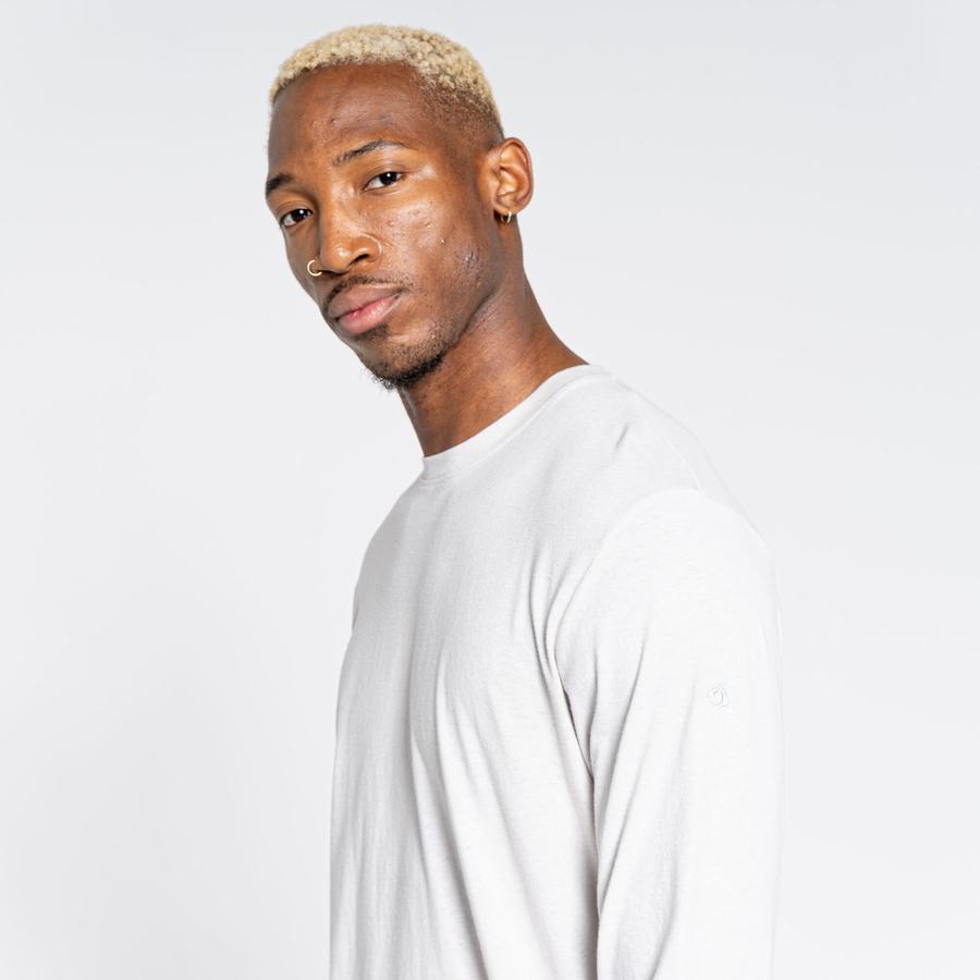 T Shirts Craghoppers Nosibotanical Coulter Long Sleeved Homme Argent | GIT868MW