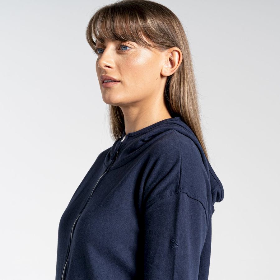 T Shirts Craghoppers Nosibotanical Eden Encapuchonné Femme Bleu Bleu Marine | CFF8863QP