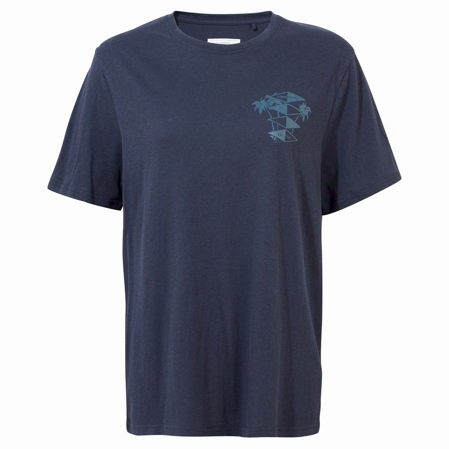 T Shirts Craghoppers Nosibotanical Sten Corta Sleeved Homme Bleu Bleu Marine | CKD242PI