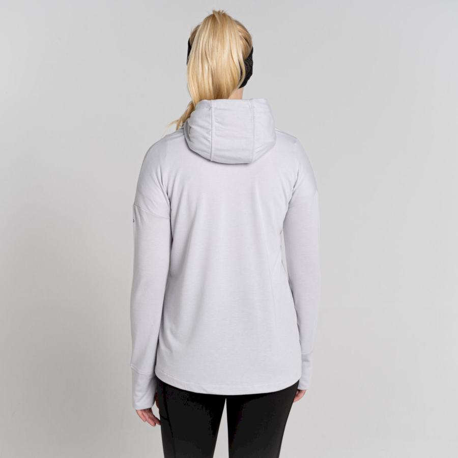 T Shirts Craghoppers Serrow Encapuchonné Long Sleeved Femme Argent | IIW7798HE