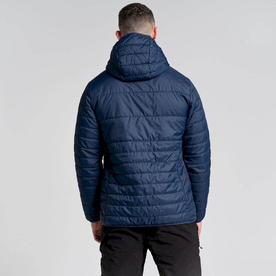 Vestes Craghoppers Compresslite VI Encapuchonné Homme Bleu Bleu Marine Rouge | QXS5639KD
