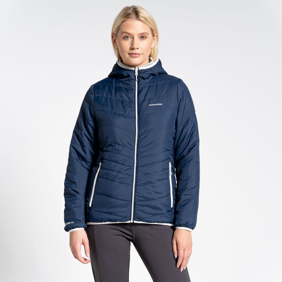 Vestes Craghoppers Compresslite VI Encapuchonné Femme Bleu Bleu Marine | VFY9116CI