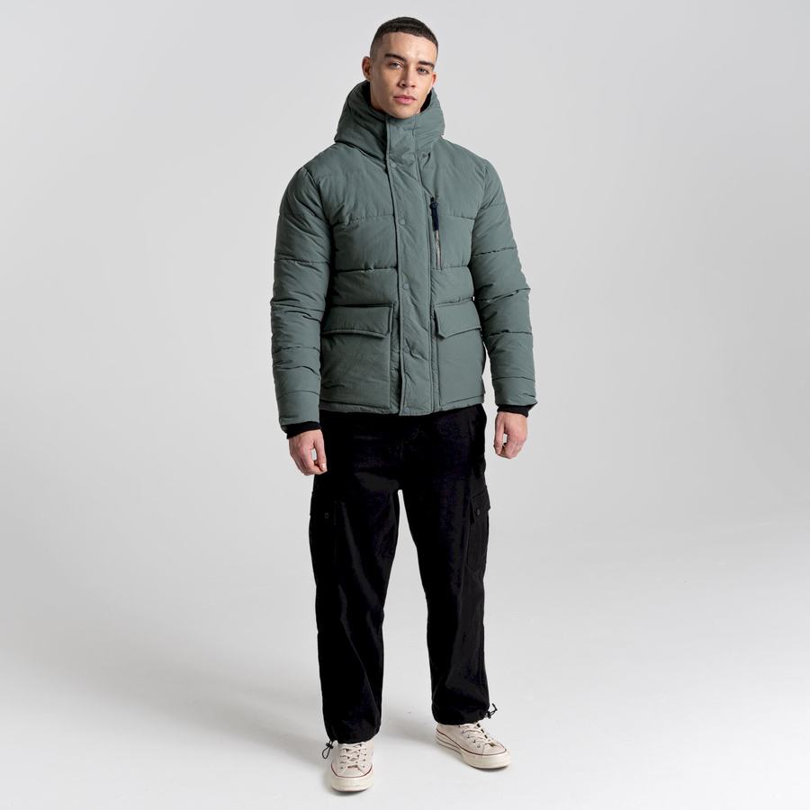 Vestes Craghoppers Dunbeath Insulated Encapuchonné Homme Vert | DCS6065MH