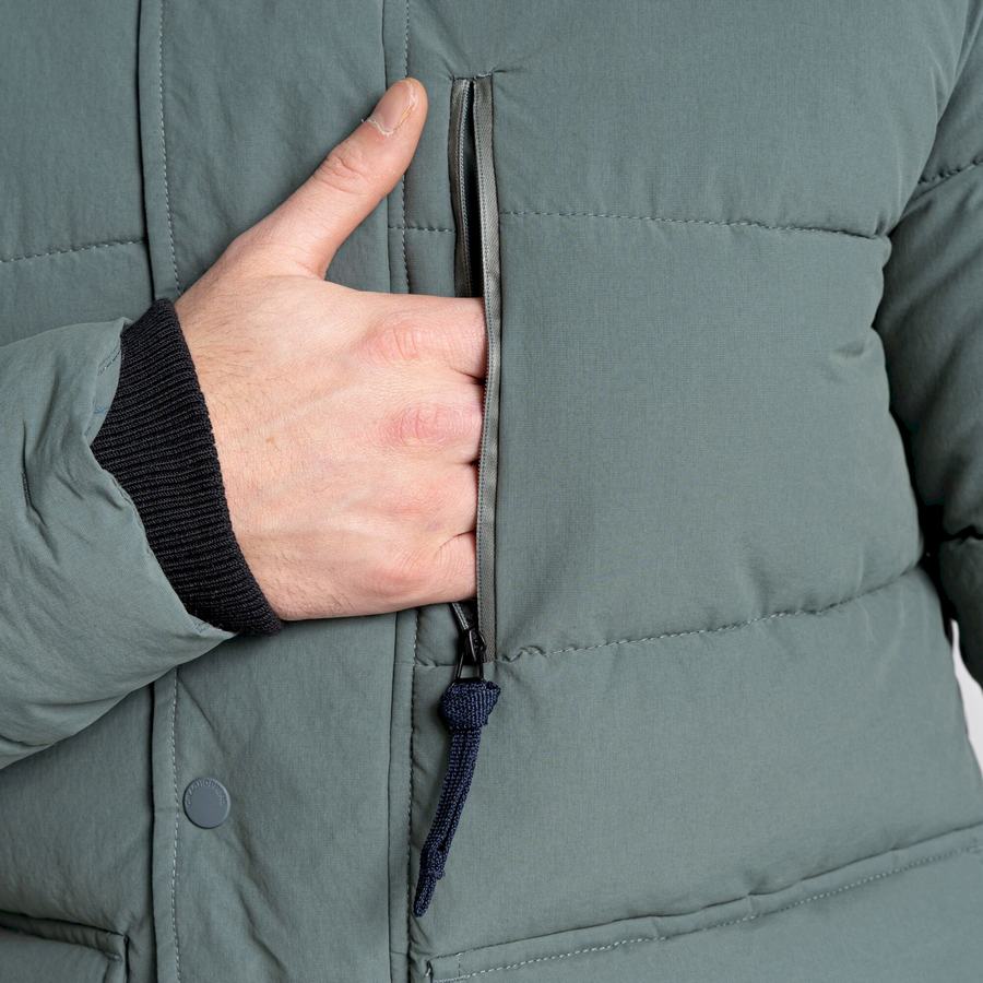 Vestes Craghoppers Dunbeath Insulated Encapuchonné Homme Vert | DCS6065MH