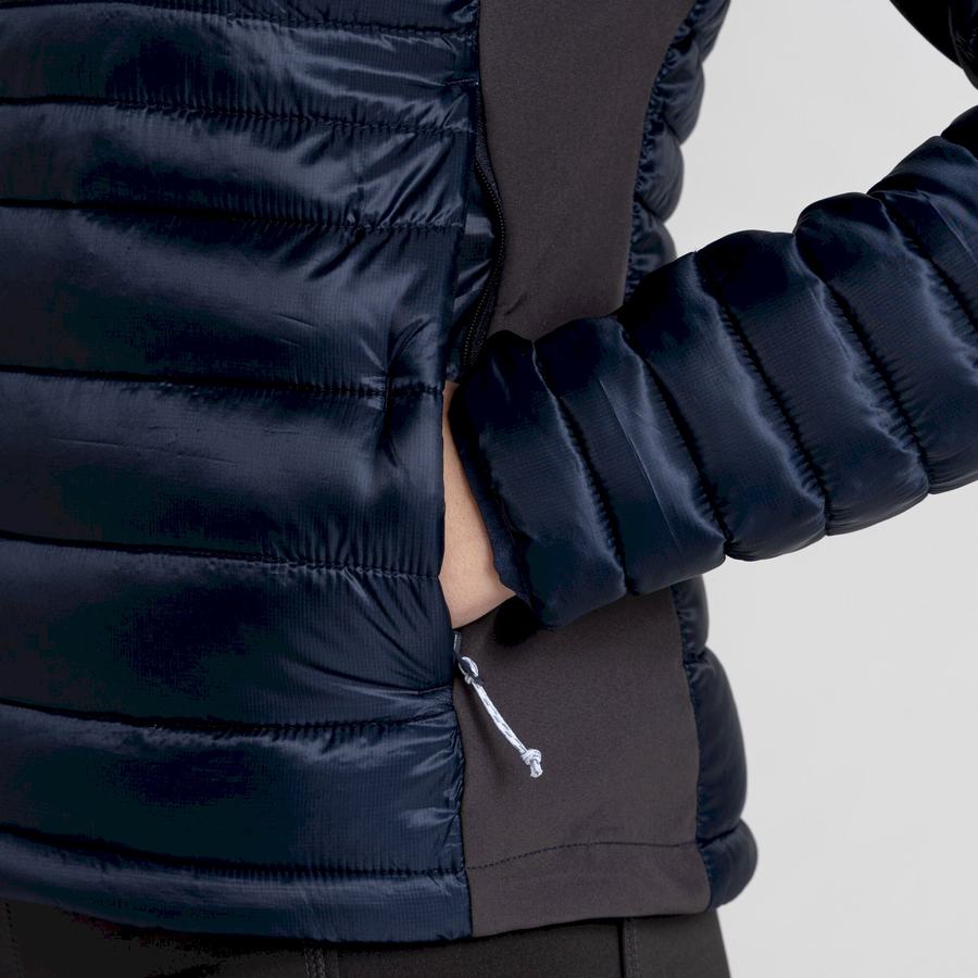 Vestes Craghoppers ExpoLite Insulated Encapuchonné Femme Bleu Bleu Marine | PHT9075KM